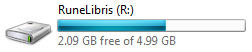 RuneLibris mounted as VHD file in the Windows interface